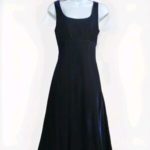 90s Jump Apparel Dress Size 7/8 Shimmer Color Shift Blue/Black Strappy Back Sexy